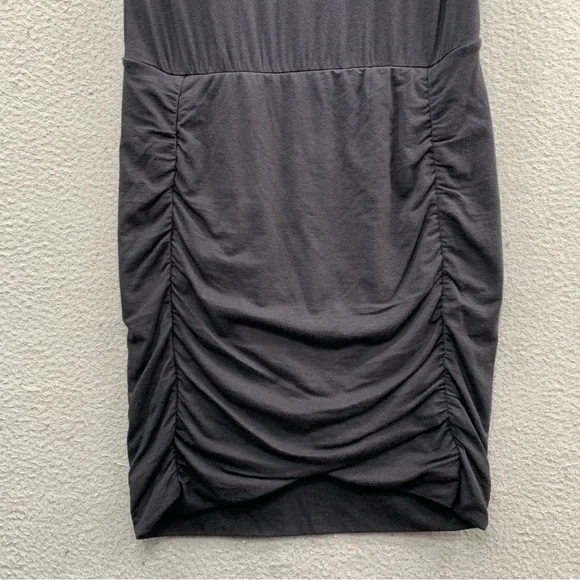 Athleta Westwood Bodycon Dress Black Tiered Waist Ruched Soft Stretch Size XS - Picture 9 of 16